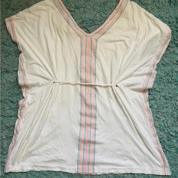 Boden women’s tunic topwith Multicolor Stripe Embroidery - Picture 2 of 7